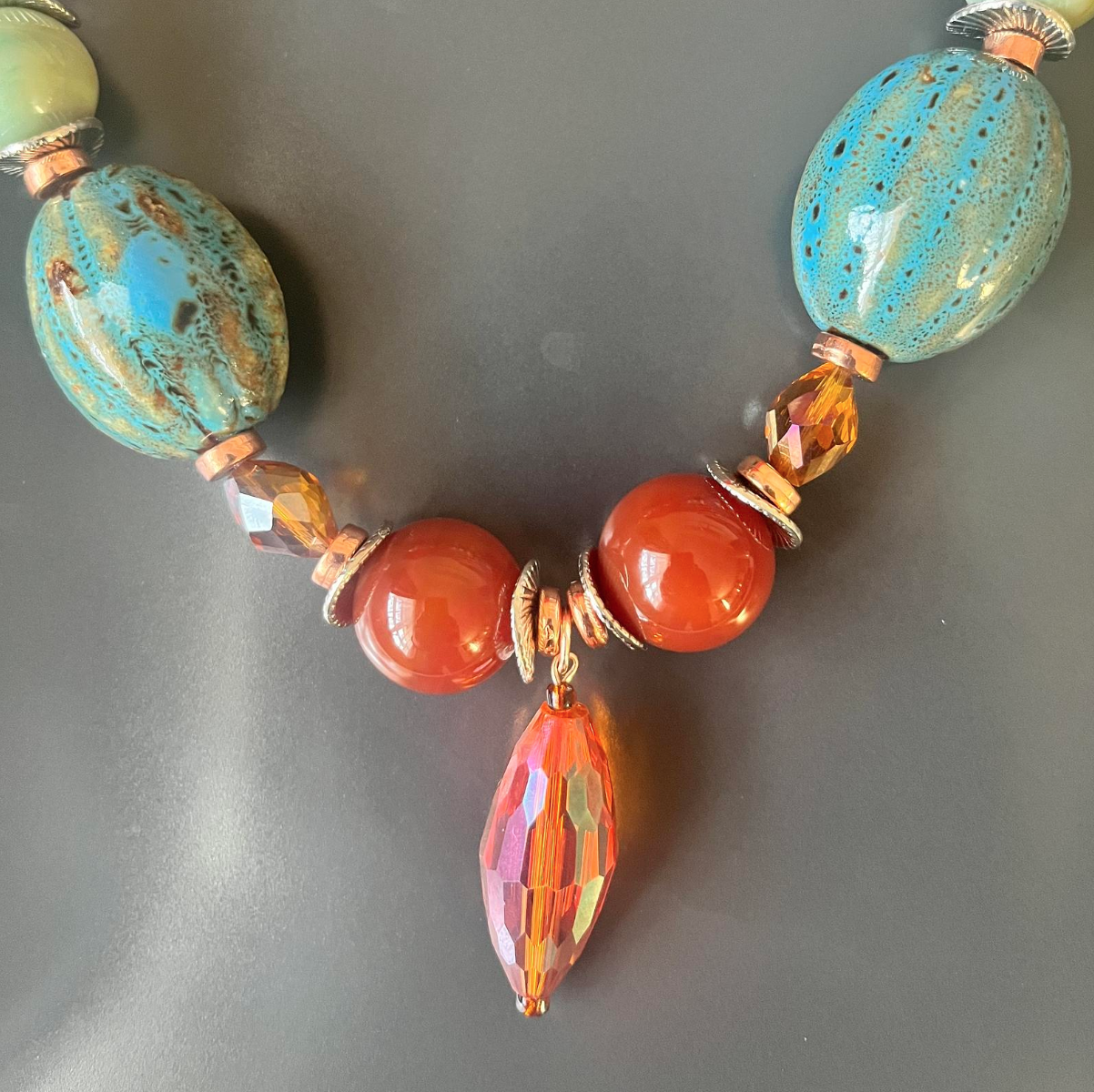 African Shop Near Me - Beaded Gem Necklace Handmade Fashion Necklace