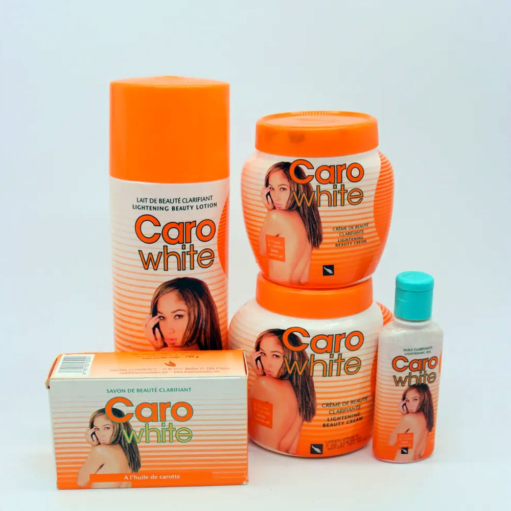 African Shop Near Me - Caro White Set: Lightening Beauty Cream, Soap, Oil, Lotion
