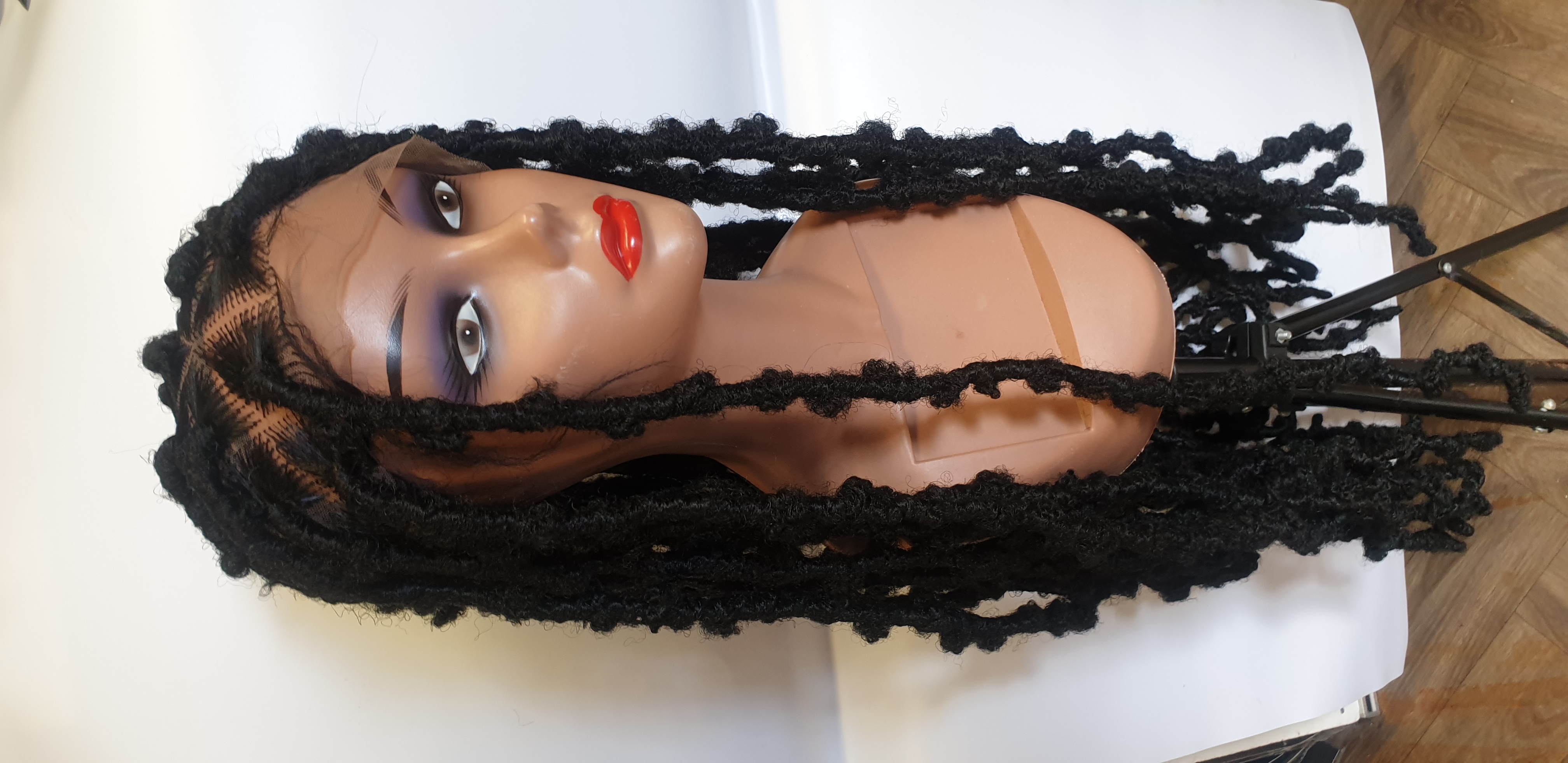 African Shop Near Me - Synthetic Twist Braided Wig Hair 56inches Black Hair