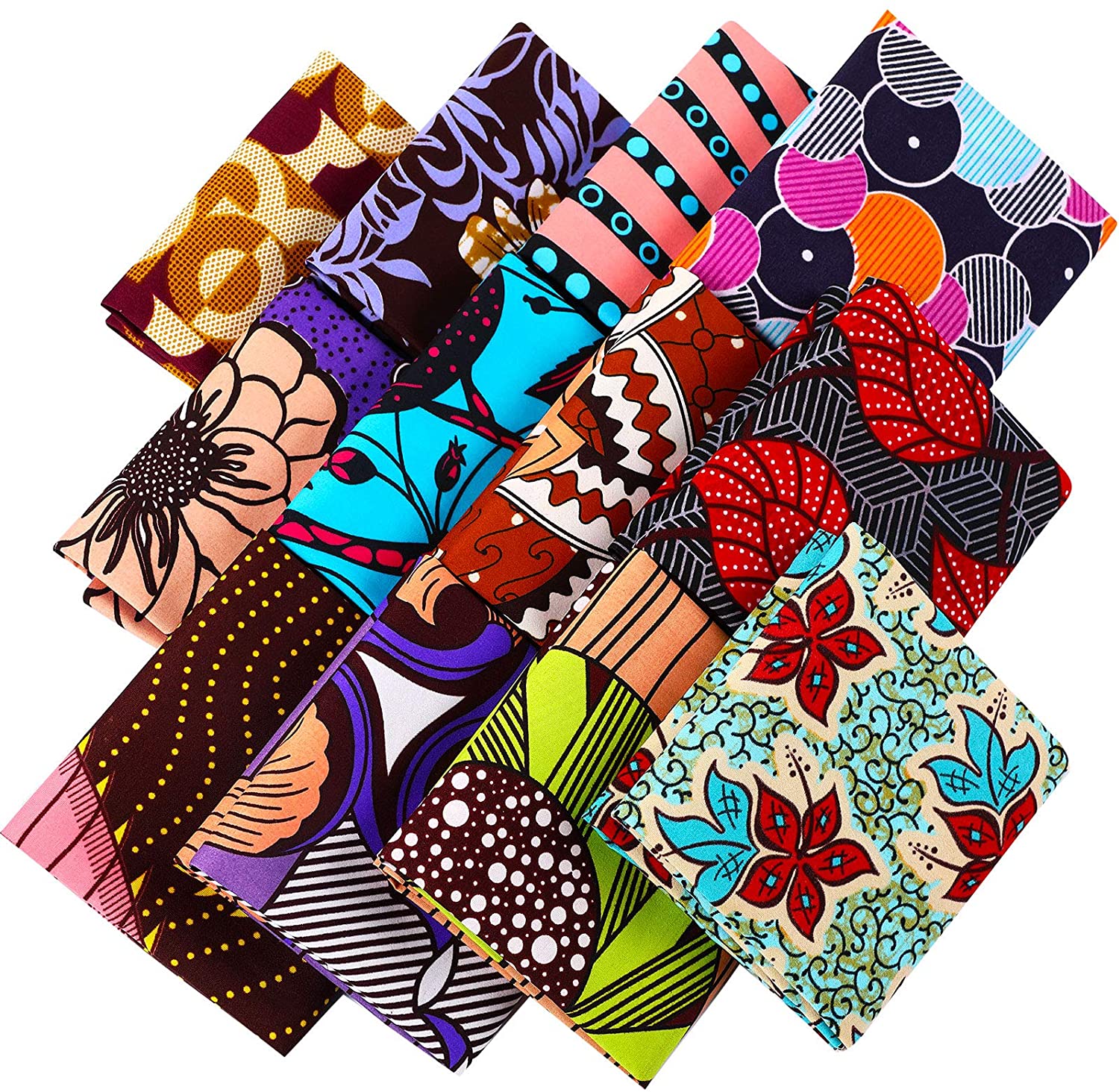 African Shop Near Me - African Print Fabric Quarters 12 Pcs For Sewing & Diy