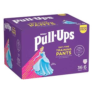 Huggies Pull Ups Diaper Day Time Girl Training Pants Size 6, 36 Pack