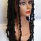 Synthetic twist braided wig hair 56inches black hair