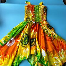 Kids Baby Girls African Dashiki Print Sleeveless Strap Long Dress